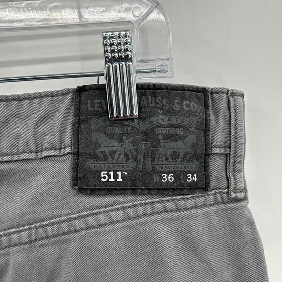LEVI'S Men's 511 Gray Slim Fit Stretch Casual Jeans Size 36 x 34 - Picture 6 of 8